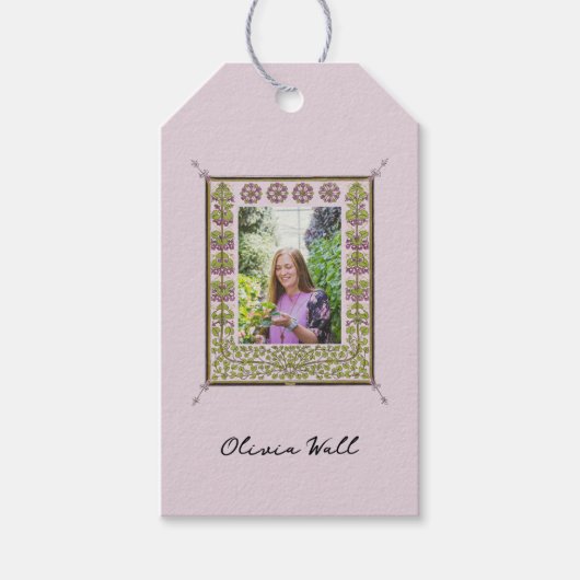 ヴィンテージ新しいフレームリーダフォトギフトブックマーク ギフトタグ (正面)