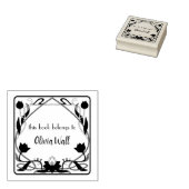 ヴィンテージ新しいフレーム蔵書票Ex Libris Bookish ラバースタンプ (押印)