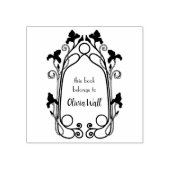 ヴィンテージ新しいフレーム蔵書票Ex Libris Bookish ラバースタンプ (インプリント)