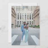 ヴィンテージ新しいボタニカルフレームピンクブルー結婚ズ 招待状 (裏面)