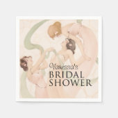 ヴィンテージ新しいマイフライブライダルシャワー スタンダードカクテルナプキン (正面)