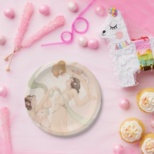 ヴィンテージ新しいマイフライブライダルシャワー ペーパープレート (パーティー)