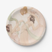 ヴィンテージ新しいマイフライブライダルシャワー ペーパープレート (正面)