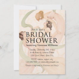 ヴィンテージ新しいマイフライブライダルシャワー 招待状