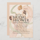 ヴィンテージ新しいマイフライブライダルシャワー 招待状 (正面/裏面)