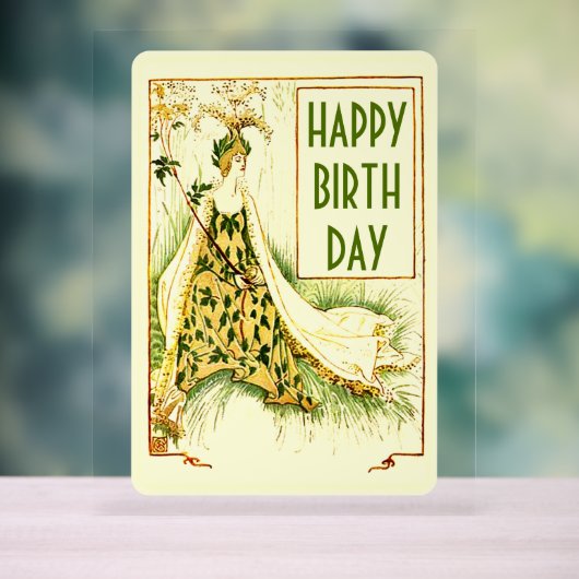 ヴィンテージ新しいメドースウィートウォルタークレーン誕生日 アクリルサイン (ニュートラル)