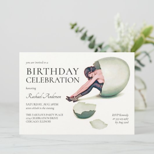 ヴィンテージ新しい女おもしろい生誕会 招待状 (スタンド正面)