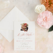 ヴィンテージ新しい章ブライダルシャワー 招待状