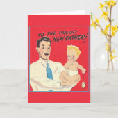 ヴィンテージ新しいDadグリーティングカード カード (黄色い花)