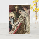 ヴィンテージ新婚ビクトリアン嫁Tosingブーケ カード (黄色い花)