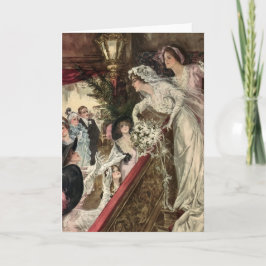 ヴィンテージ新婚ビクトリアン嫁Tosingブーケ カード