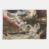 ヴィンテージ新婚ビクトリアン嫁Tosingブーケ キッチンタオル (横)