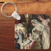 ヴィンテージ新婚ビクトリアン嫁Tosingブーケ キーホルダー (正面)