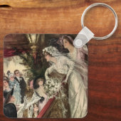 ヴィンテージ新婚ビクトリアン嫁Tosingブーケ キーホルダー (裏面)