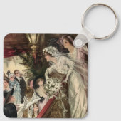 ヴィンテージ新婚ビクトリアン嫁Tosingブーケ キーホルダー (裏面)