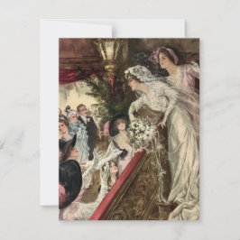 ヴィンテージ新婚ビクトリアン嫁Tosingブーケ 案内状