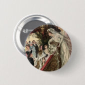 ヴィンテージ新婚ビクトリアン嫁Tosingブーケ 缶バッジ (正面&裏面)