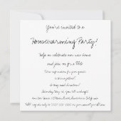 ヴィンテージ新婚夫婦、ホームパーティー招待状 招待状 (裏面)