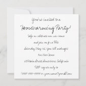 ヴィンテージ新婚夫婦、面白い新築パーティー 招待状 (裏面)