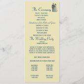 ヴィンテージ新婦結婚の式 プログラム (裏面)