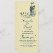 ヴィンテージ新婦結婚の式 プログラム (正面/裏面)