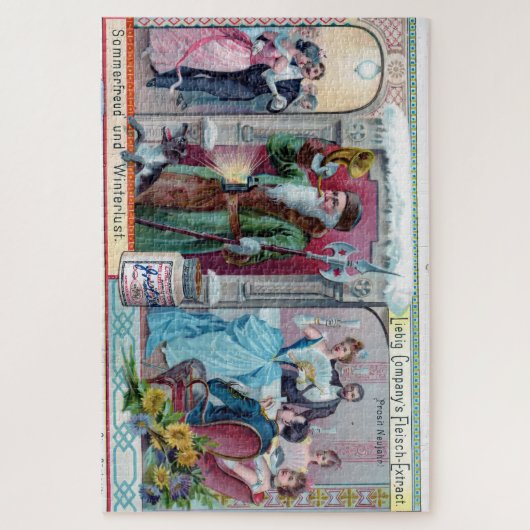 ヴィンテージ新年お祝い：リービッ広告グ ジグソーパズル (縦)