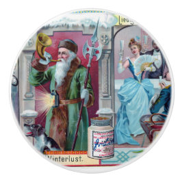 ヴィンテージ新年お祝い：リービッ広告グ セラミックノブ