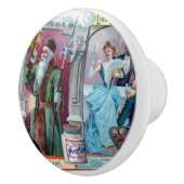 ヴィンテージ新年お祝い：リービッ広告グ セラミックノブ (右)