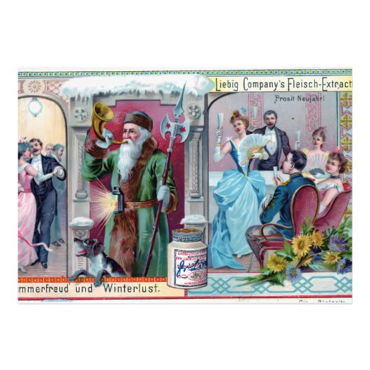 ヴィンテージ新年お祝い：リービッ広告グ フォトプリント            (正面)