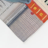 ヴィンテージ新年お祝い：リービッ広告グ フリースブランケット (角)