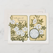 ヴィンテージ新年とクリスマスの挨拶 シーズンポストカード (正面/裏面)