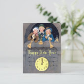 ヴィンテージ新年トランプターズテンプレート ポストカード (スタンド正面)