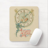 ヴィンテージ新年ベビー時計 マウスパッド (マウス)