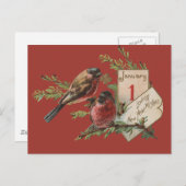 ヴィンテージ新年 シーズンポストカード (正面/裏面)