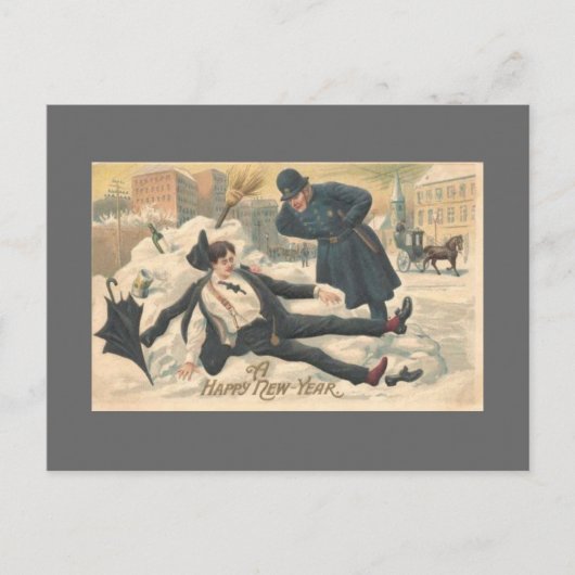 ヴィンテージ新年 シーズンポストカード (正面)