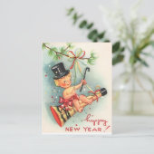 ヴィンテージ新年 ポストカード (スタンド正面)