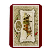 ヴィンテージ新年 マグネット (縦)