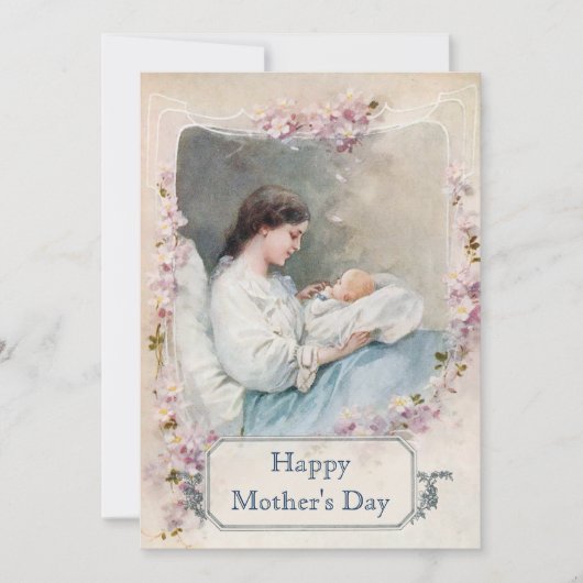 ヴィンテージ新母子共カスタム文字 カード (正面)