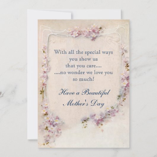 ヴィンテージ新母子共カスタム文字 カード (裏面)