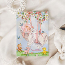 ヴィンテージ新生児おめでとうカード