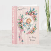 ヴィンテージ新生児おめでとうカード カード (正面)