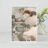 ヴィンテージ新生児おめでとうフラットカード (スタンド正面)