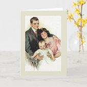 ヴィンテージ新生児グリーティングカード カード (黄色い花)