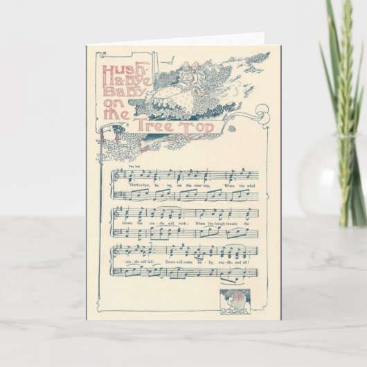 ヴィンテージ新生児グリーティングカード カード (正面)