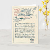 ヴィンテージ新生児グリーティングカード カード (黄色い花)