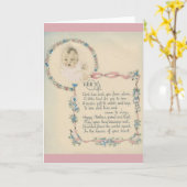 ヴィンテージ新生児神のギフト挨拶カード カード (黄色い花)