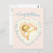 ヴィンテージ新生児 ポストカード (正面/裏面)