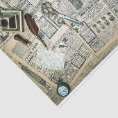 ヴィンテージ新聞のページと裁縫アクセサリー 薄葉紙 (詳細)