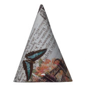 ヴィンテージ新聞の台本パリエッフェルタワー パーティーハット (右)