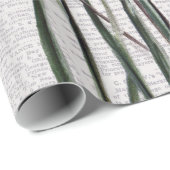 ヴィンテージ新聞の紫色の野生の花 ラッピングペーパー (ロールコーナー)